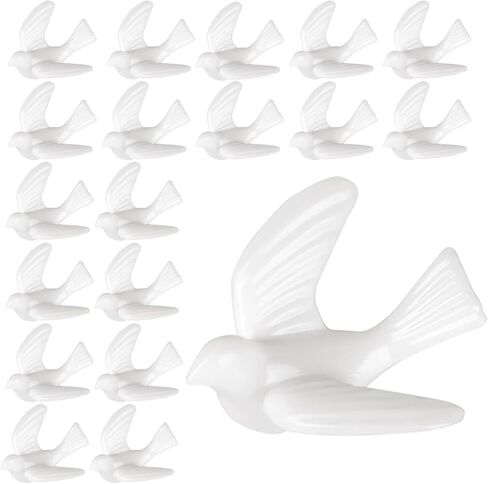 100 Pcs Mini White Dove for Crafts, 1 Inch Mini Doves Bulk Miniature Birds Figurines Tiny Resin for Wedding Cake, Garden Dollhouse Decoration in Saudi Arabia