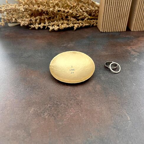 I Still Do Brass Ring Dish, 21st Wedding Anniversary, Hammered Metal Keepsake Gift, Handcrafted in South Carolina in Saudi Arabia