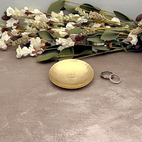 I Still Do Brass Ring Dish, 21st Wedding Anniversary, Hammered Metal Keepsake Gift, Handcrafted in South Carolina in Saudi Arabia