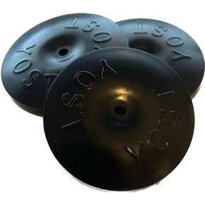 1.5 in Black Plastic Cap Washers by Yost Plastics, Use with Nails or Screws, 250 Qty, Made in The USA