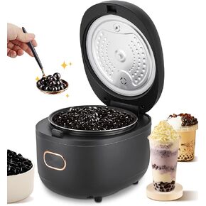 YJINGRUI Boba Cooker Boba Pot 5L Automatic Pearl Tapioca Cooker for Boba Tea & Bubble Tea & Milk Tea Touchscreen 110V