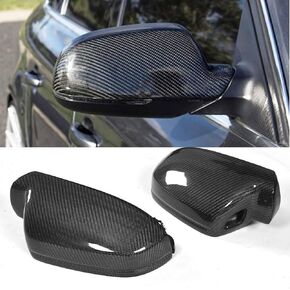 Real Carbon Fiber Mirror Cover Door Wing Rearview Side Mirror Caps S Line For Audi A4 S4 A5 S5 RS5 B8.5 B8K 2011-2016 (With Side Assist)