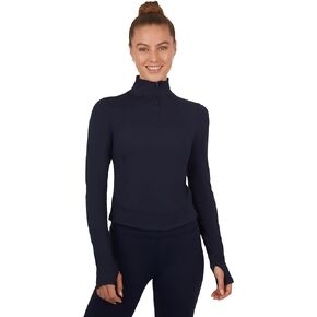 Yogalicious Womens Lux Crosstrain Everyday Half Zip Jacket with Thumbholes