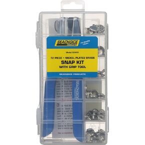 Seachoice 72-Piece Canvas Snap Kit with Tool, for Boat Covers and Canvas Covers