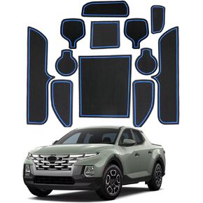SHAOHAO for 2023 2024 Hyundai Santa Cruz Car Door Slot Mats, for Hyundai Santa Cruz 2023 2024 Accessories Gate Slot Pad 2022-2024 Santa Cruz SE, SEL, Night, SEL Premium, Limited Cup Holder Mats 12 Pcs