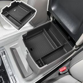 EDBETOS Center Console Organizer Tray Compatible with Kia Carnival KA4 Accessories 2022 2023 2024 Interior Secondary Armrest Storage Box Insert Tray, USB Cable Hole, ABS Material, Black