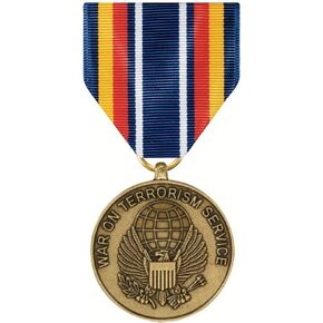 MEDALS OF AMERICA EST. 1976 Global War On Terrorism Service Medal Full Size (GWOT)
