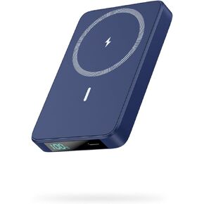 Magnetic Portable Charger Power Bank,Compact 10800mAh LCD Display Wireless Portable Charger,20W PD USB-C in&out Battery Pack Compatible with Magsafe,iPhone 15/15 Plus/15 Pro/15 Pro Max/14/13/12 Series