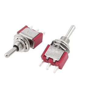 uxcell A15012300ux0163 SPDT ON/Off/ON 6 mm Thread Toggle Momentary Switch 2 Way Return 3 Position, 2 Piece