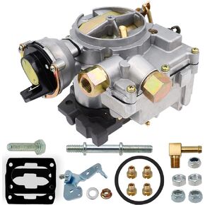THUNDERMINGO 2 Barrel Marine Carburetor Carb for Mercruiser Rochester Mercarb 3.0L 2.5L 4.3L 4 CYL 5.0L 5.7L V8 Engines with Electric Choke & Jets Gaskets Long Linkage, Replace OEM 3310-864940A01