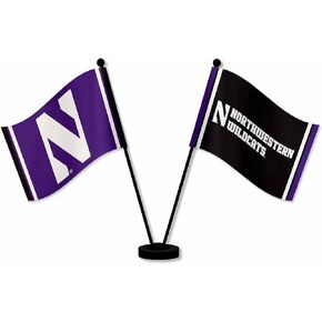 Northwestern Wildcats Desk and Table Top Flags