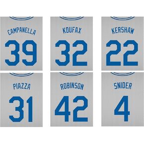 TMO2 Dodgers Posters for Walls, Dodgers Memorabilia, MLB Art, Dodgers Pictures, Dodgers Poster, Dodgers Painting, Dodgers Sign, Dodgers Wall Art, LA Dodgers Poster - Set of 6 Unframed (8x10")
