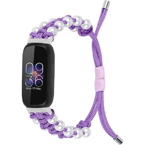 Replacement Band Compatible with Fitbit Inspire 3 Bands Elastic Fabric Bracelets for Women Quick Release Wrist Band Adjustable Classy Strap for Fitbit Inspire 3