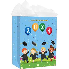 PETCEE Graduation Gift Bags,13" Large Gift Bag with Wrapping Tissue Paper 2023 You Did It Graduation Party Favor Bags for College Senior High 8th Grade Kindergarten Nursing School