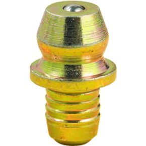 LUMAX LX-3505-10 Gold/Silver Drive Type Straight 0.50" Long Grease Fitting for 3/16" Diameter Hole, (Pack of 10). Circumferential Serrated Shank Provides a Grease Tight Seal When Installed.