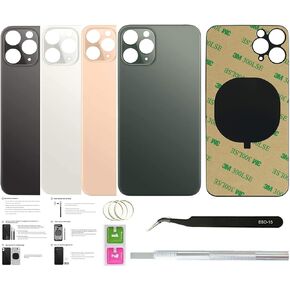 Day-market 11 Pro Max Back Glass Replacement for iPhone 11pro Max Back Cover Glass (6.5 Inch) with Pre-Installed Tape and Repair Tools (Midnight Green)