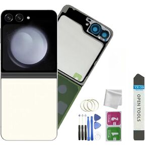 Z Flip 5 Back Glass Replacement for Samsung Galaxy Z Flip 5 Phone Back Cover Glass with Pre-Installed Tape+Toolsd (Graphite)