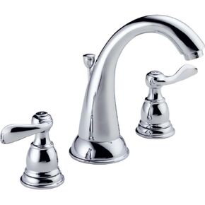 Delta Faucet Windemere Widespread Bathroom Faucet, Oil Rubbed Bronze Bathroom Sink Faucet, 3 Hole Bathroom Faucet, Metal Drain Assembly, Oil Rubbed Bronze B3596LF-OB