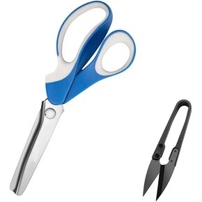 Pinking Shears By Galadim - Zig-zag Scissor for Fabric Leather & Paper - Pinking Dressmaking Sewing Scissors GD-046-E