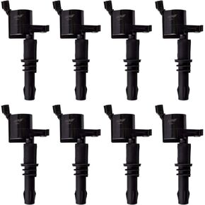 MAS Set of 8 Straight Boot Ignition Coils Pack Compatible with Ford F150 F250 Super Duty Explorer Expedition Lincoln Mercury 4.6L 5.4L 6.8L Replacement for DG511 C1541 FD508