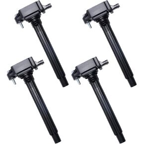 UF751 Ignition Coil Pack Set of 4 Compatible with 2.4L Chrysler 200 Jeep Renegade Cherokee Compass Fiat 500X Dodge Dart Ram ProMaster City 2013-2021, UF754, 68242286AA, 68080580AB, 0221504050