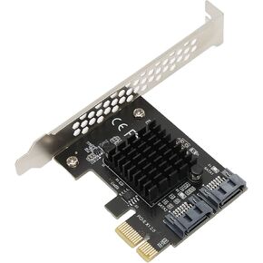 PCIE to SATA 3.0 Controller Card, High Speed Transmission PCIE to SATA Expansion Card, AHCI1.0 IDE Mode PCIE to SATA 3.0 Disk Array Card for Desktop in Kuwait