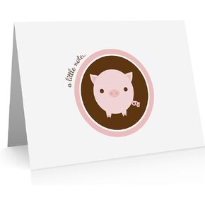 Pig Note Cards (24 cards with blank envelopes)