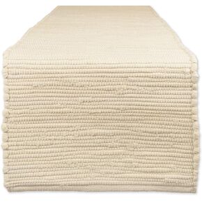 DII Handmade Chindi Tabletop, Reversible and Machine Washable, Table Runner, 14x72, Natural