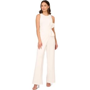 Adrianna Papell womens Wide Leg Bow Detail JumpsuitJumpsuit