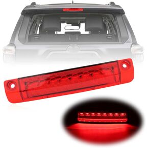 GEEGEETOP Smoked Lens 3rd Brake Light DRL Compatible With Toyota 4Runner Highlander Prius Sienna Rear Center Roof High Mount LED Third Brake Lamp (SMOKED STYLE)