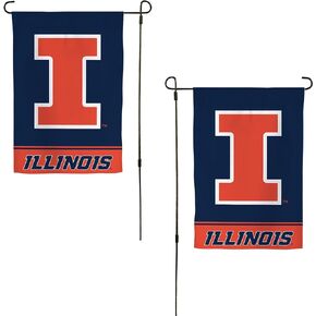 Desert Cactus University of Illinois Garden Flag Fighting Illini U of I Banner 100% Polyester (Design B)