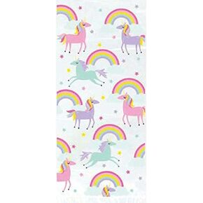 Unique Magical Rainbow & Unicorn Cellophane Gift Bags - Pack of 20 - Perfect for Parties, Treats & Gift Giving