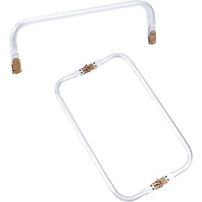 PH PandaHall Aluminum Purse Frame Handle 2pcs(1 Pair) Purse Bag Frame Inner Kiss Clasp Lock 30.5cm/12" U-Shaped Bag Handle Tubular Frame Hardware Replacements for Sewing Bag Clutch Crafts DIY