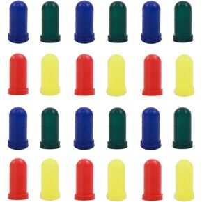XPT01 100pcs Blue/ Red /Yellow /Green Caps / Covers for 3mm Grain of Wheat Bulbs LEDs for Model Train Layout New