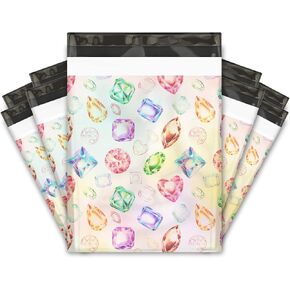 10x13 (100) Gems & Diamonds Designer Poly Mailers Shipping Envelopes Premium Printed Bags