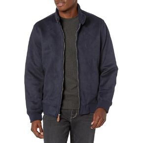 LONDON FOG Men's Faux Suede Bomber