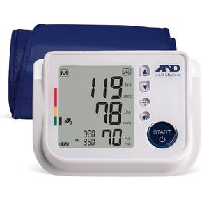 A&D Medical Talking Blood Pressure Monitor with Medium Blood Pressure Cuff (23 - 37 cm / 9.0 - 14.6" Range) TriCheck Mode with 3 Consecutive Readings