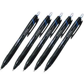 Uni-ball Jetstream Extra Fine Point Retractable Roller BallpointPens,-rubber Grip Type -0.7mm-Blue Ink-value Set of 5