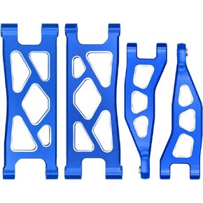 4Pcs Aluminum Alloy Front Suspension Arms for ARRMA 1/18 Granite Upgrade Parts (Blue)