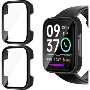 Fvlerz Case Compatible with SKG V9 Pro with Screen Protector, Ultra-Thin Hard PC Bumper with Tempered Glass, Full Protection Face Cover Scratch Resistant for SKG V9 Pro Smartwatch (Clear+Clear)