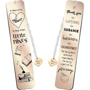 VIOZOFA Teacher Gifts for Women, Teacher Appreciation Gifts, Thank You Teacher Bookmark from Student, Coworker, Teacher Retirement Gift, Teacher Gifts Idea Presents, Teacher Bookmark Stainless Steel