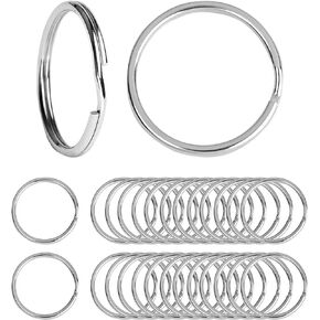Beadnova Key Chain Ring Metal Split Ring for Dog Tag and Keys Organization (15mm, 100pcs)