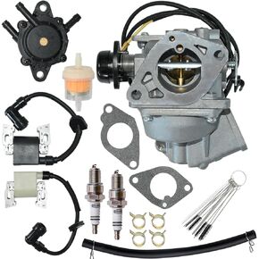 JDLLONG GX620 Carburetor Fit for Honda GX620 GX610 18Hp 20Hp V-Twin Horizontal Engine Replace 16100-ZJ1-872 17210-ZJ1-842 Carb with Left and Right Ignition Coils