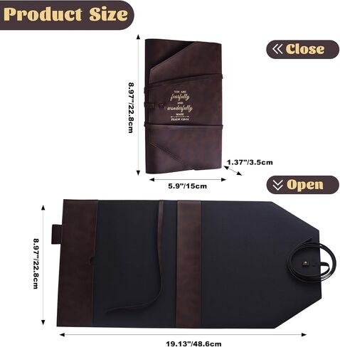 LParkin Leather Bible Cover for Men and Women with God All Things are Possible Matthew 19:26 Bible Wrap Around Strap Bible Cover Gifts in Saudi Arabia
