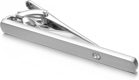 مشابك ربطة عنق للرجال، مشابك ربطة عنق فضية للرجال، مشبك ربطة عنق معدني أنيق من الفولاذ المقاوم للصدأ للمناسبات الرسمية in Saudi Arabia