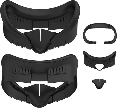 Upgraded Facial Interface Bracket & Face Cushion Cover Compatible for Meta Quest 3 VR Accessories, with Anti-Leakage Nose Pad in Saudi Arabia