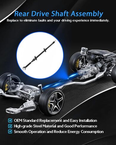 BJYXSHOP 936-721 مجموعة عمود المروحة الخلفية الكاملة لعمود المروحة متوافقة مع Toyota Sienna AWD 2004-2010 3.3L 3.5L، استبدال #3710045010 in Kuwait