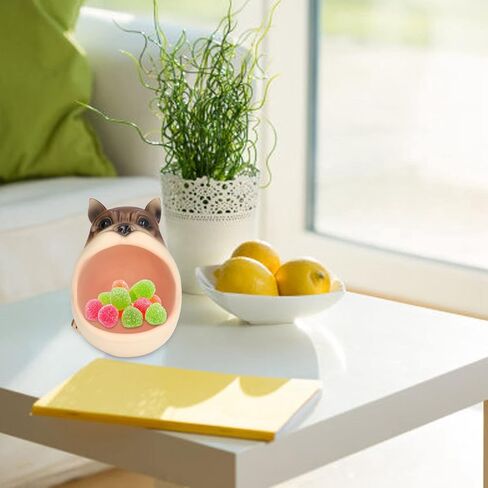 تمثال كلب من الراتنج من كيبجي، وعاء تخزين المفاتيح، وعاء تخزين مفتاح الفم الكبير للكلب، طبق مكتب مدخل ديكور، طبق من الراتنج لتخزين الحيوانات، حاوية أشتات للمكتب المنزلي، صينية تنظيم المجوهرات in Kuwait