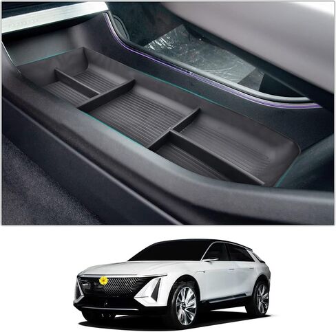صينية تنظيم وحدة التحكم المركزية CDEFG 2023 2024 Lyriq لـ 2023 2024 Cadillac Lyriq وحدة التحكم مسند الذراع صينية تخزين صندوق إدخال ثانوي حاوية العملات المعدنية 2023 2024 ملحقات Lyriq (أسود) in Kuwait