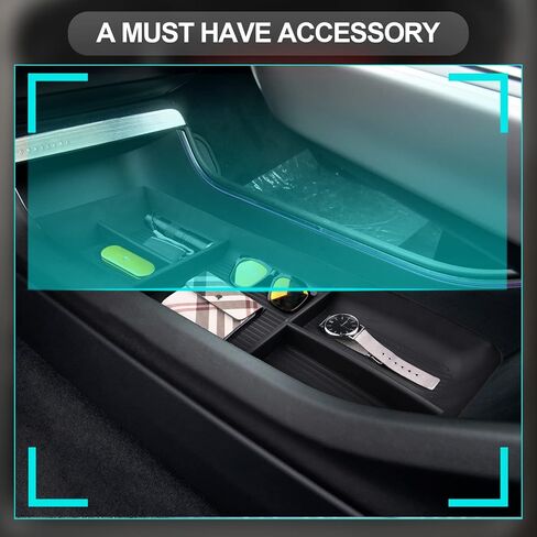 صينية تنظيم وحدة التحكم المركزية CDEFG 2023 2024 Lyriq لـ 2023 2024 Cadillac Lyriq وحدة التحكم مسند الذراع صينية تخزين صندوق إدخال ثانوي حاوية العملات المعدنية 2023 2024 ملحقات Lyriq (أسود) in Kuwait